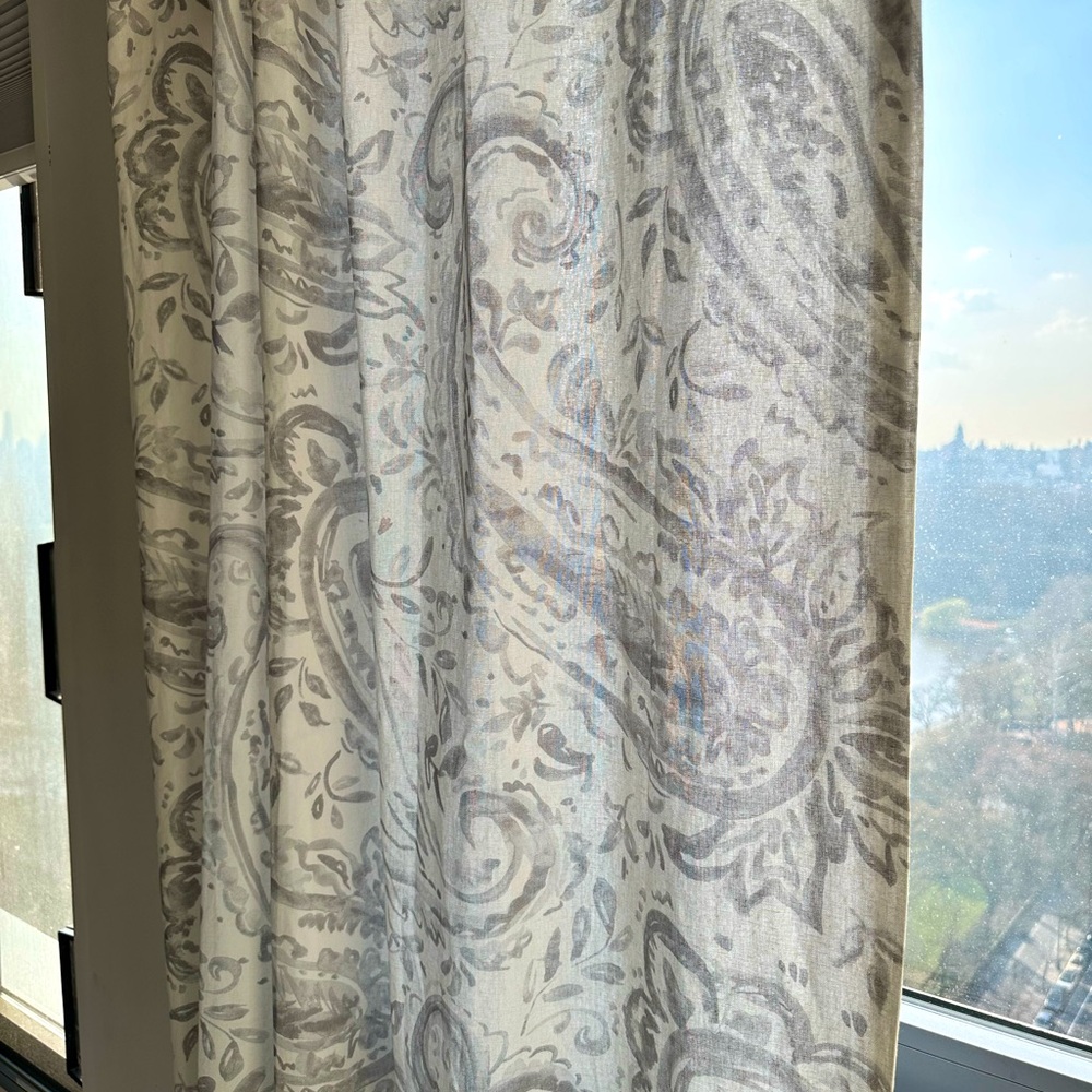 Pottery Barn Paisley Print Curtains